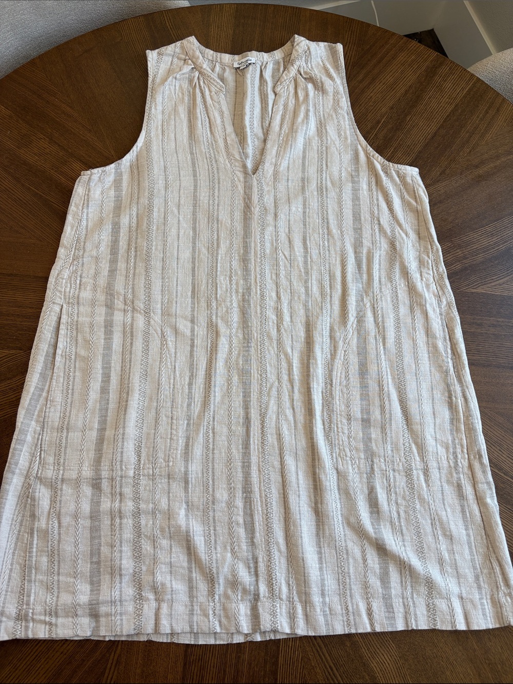 Splendid beige mini dress with pockets